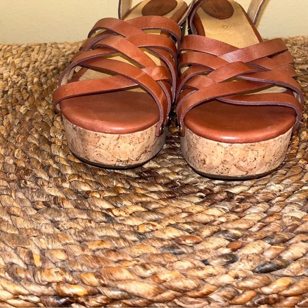 Bussola Mansfield Mavis Brown Leather Wedges 10 or 41